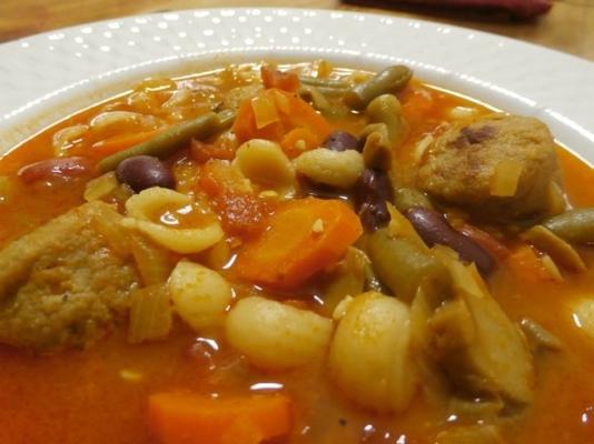 mini minestrone aux boulettes de viande