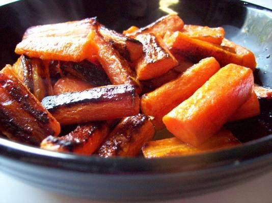 carottes rôties avec vinaigrette au citron