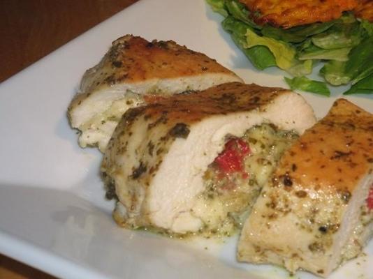 Poitrines de poulet farcies au pesto-mozzarella