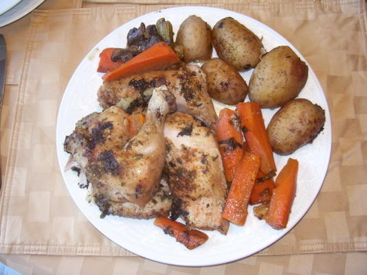 mijoteuse poulet braisé aux légumes