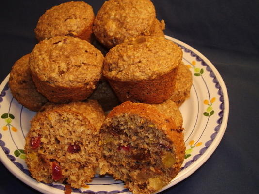muffins au son d'avoine avec fruits secs