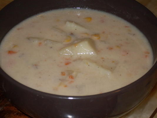 soupe de pommes de terre au maïs