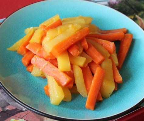 carottes et rutabagas glacés au citron