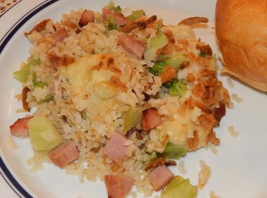 casserole de brocoli, jambon et fromage