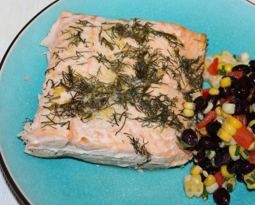 saumon cuit à l'aneth