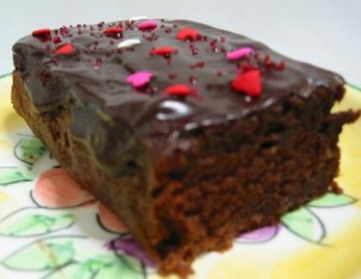 Gâteau au chocolat aigre-doux avec glaçage décadent