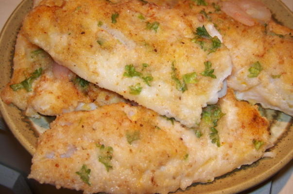 filets de poisson au four avec du parmesan