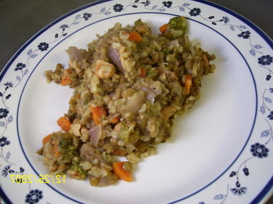 pain de lentilles et riz sauvage