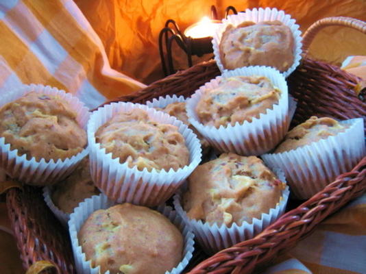 muffins aux pommes et aux pacanes grillées