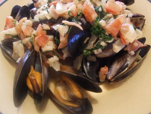 moules à la crème aux herbes