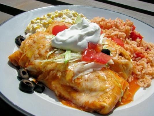 Enchiladas au poulet et aux haricots de kiki