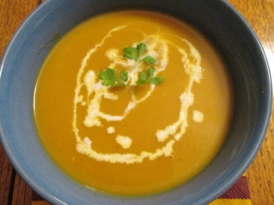 soupe de carottes et courges au curry