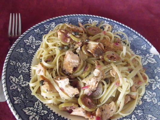 linguine au saumon rôti et au citron