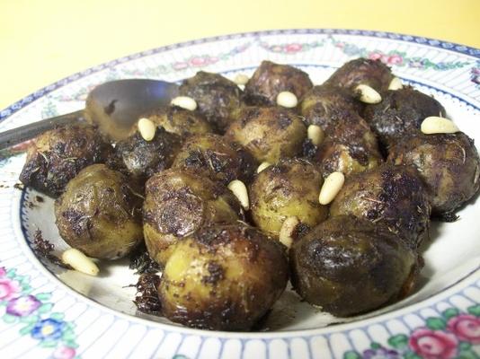 choux de Bruxelles rôtis aux pignons