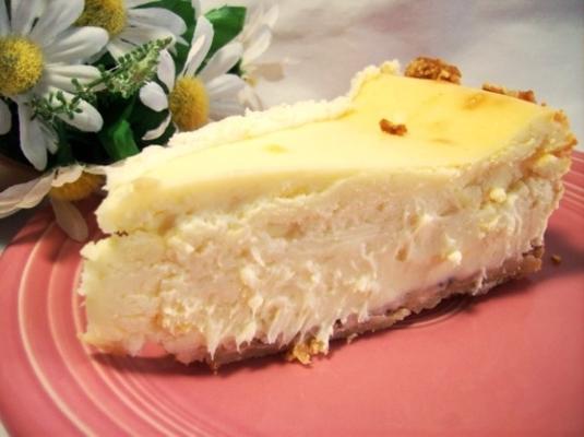cheesecake au citron avec croûte de biscuit sablé