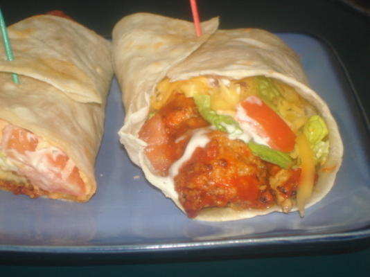 Wraps de poulet Buffalo