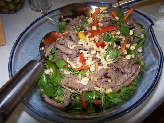boeuf sauté avec salade de mangue