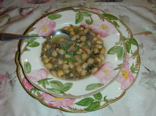 soupe au riz sauvage et au porc