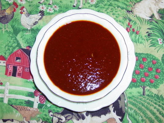 la sauce rouge d'encha d'irma (salsa de chile rojo)