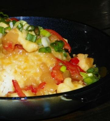 crevettes au curry vert