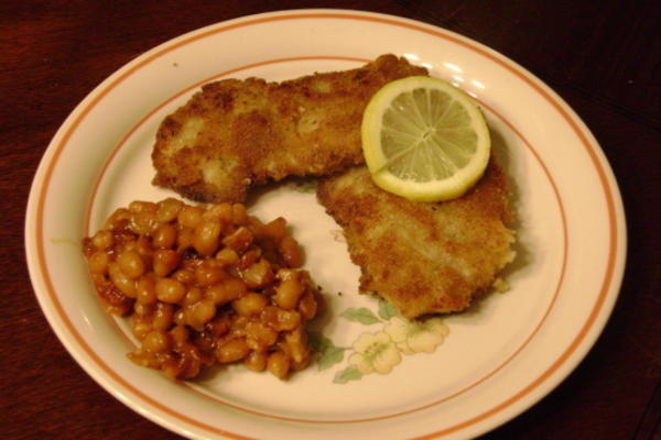 schnitzel au porc et aux pommes