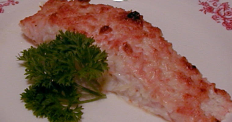 saumon à la croûte de parmesan