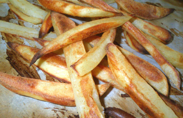 frites au four croustillantes faciles (faible en gras, faible cal