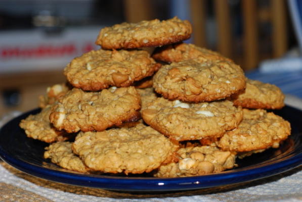 cinq (ou peut-être six) biscuits à l'avoine au beurre d'arachide