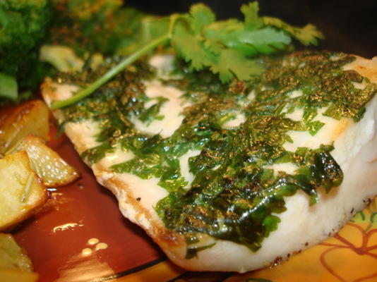 mahi mahi en croûte de coriandre