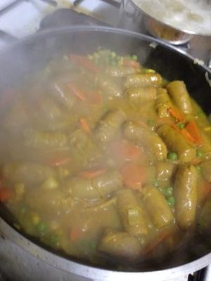 saucisses au curry simples