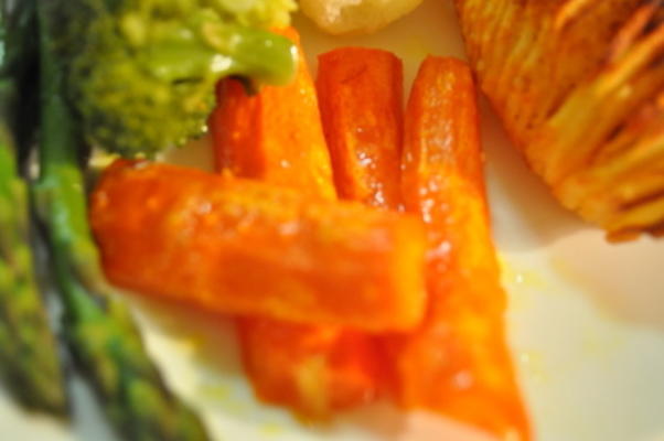 carottes rôties orange
