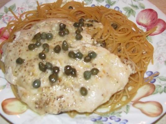 poulet sauté aux câpres et beurre citronné