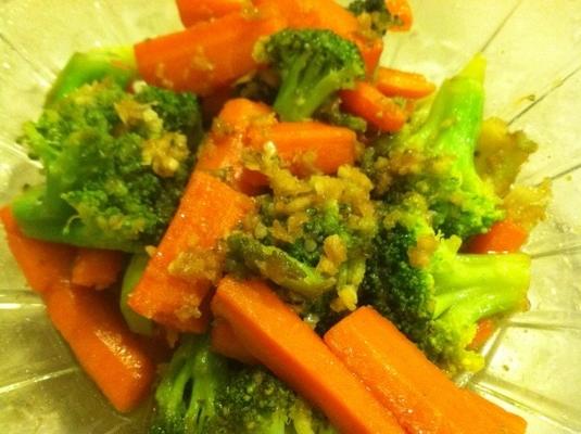 brocolis et carottes sautés au miel