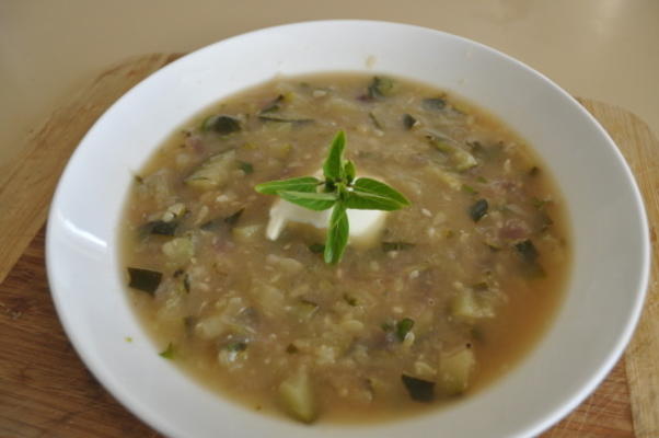 soupe au basilic et zucc