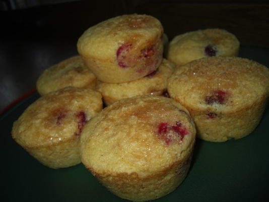 muffins aux canneberges et à la semoule de maïs