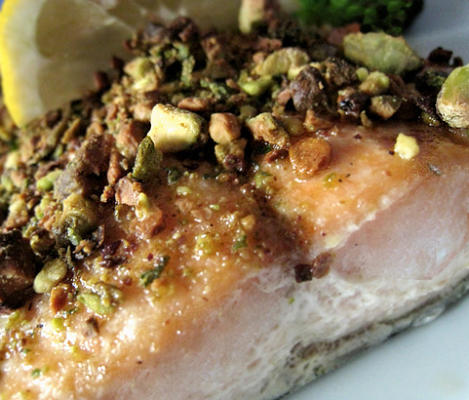 saumon en croûte de pistache