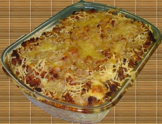 manicotti cuit au four (raguette bolognaise)