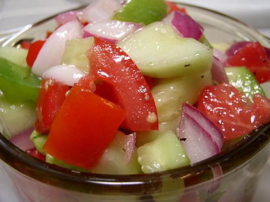 simple salade de légumes marinés 1-2-3