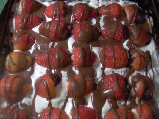 dessert brownie fraise