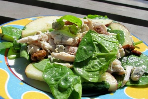 salade de pommes, poulet et stilton