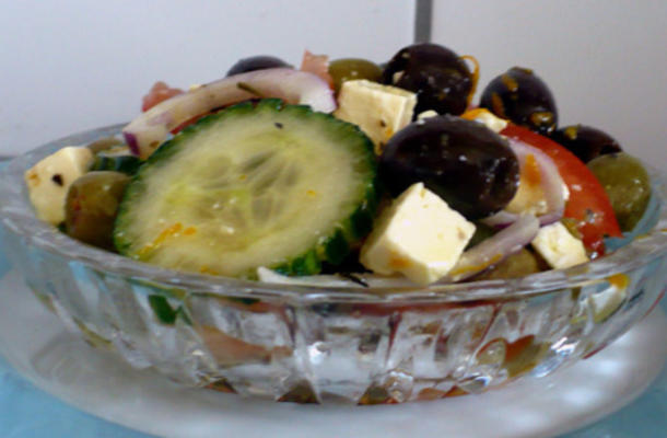 Feta et olives marinées aux agrumes