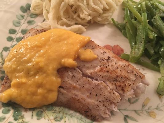 mahi mahi à la mangue et à la vanille