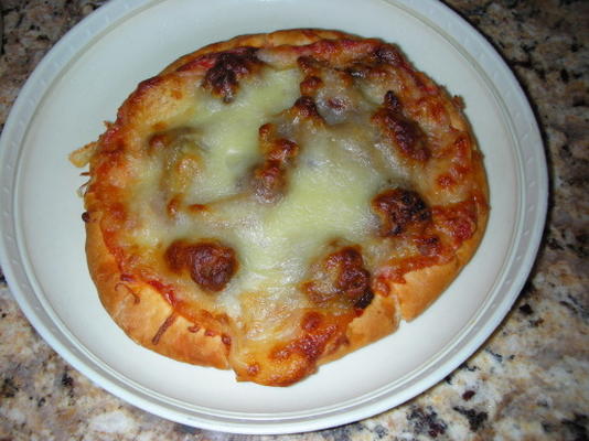 pizza pita aux oignons caramélisés