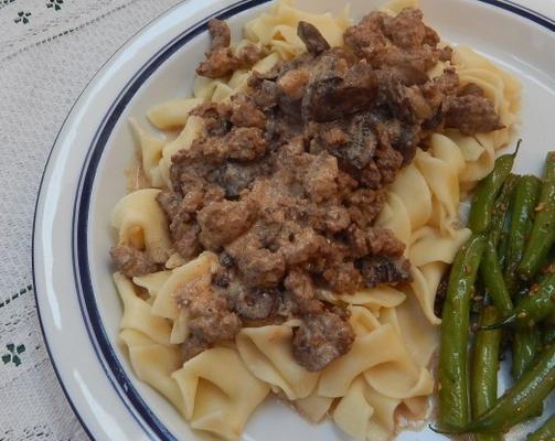 steak hamburger stroganoff