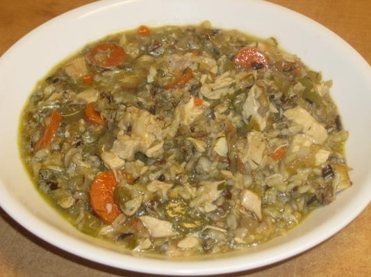 soupe minnesota de sarasota, soupe aux champignons et au riz sauvage