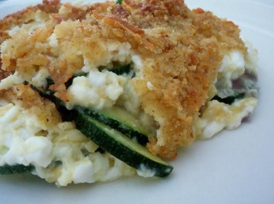 casserole de courgettes / fromage cottage