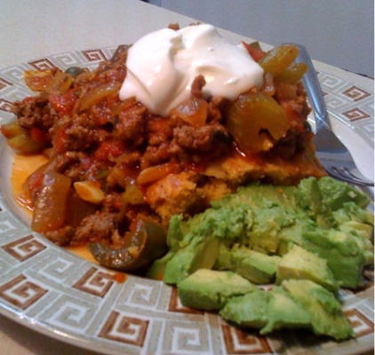 face ouverte mexicaine sloppy joes sur pain de maïs