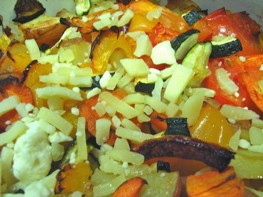 salade de légumes rôtis et bocconcini