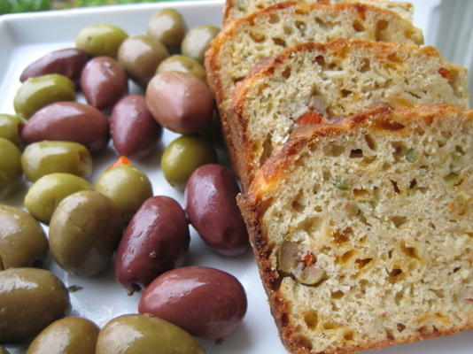 pain au fromage et aux olives pour apéritif
