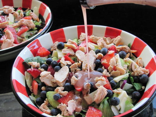 vinaigrette à la framboise avec mélange des saisons